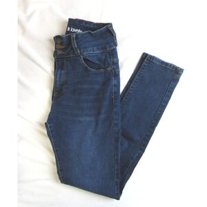 Heart & lovely Jeans Blue High Rise Triple Button Skinny Juniors Size 9